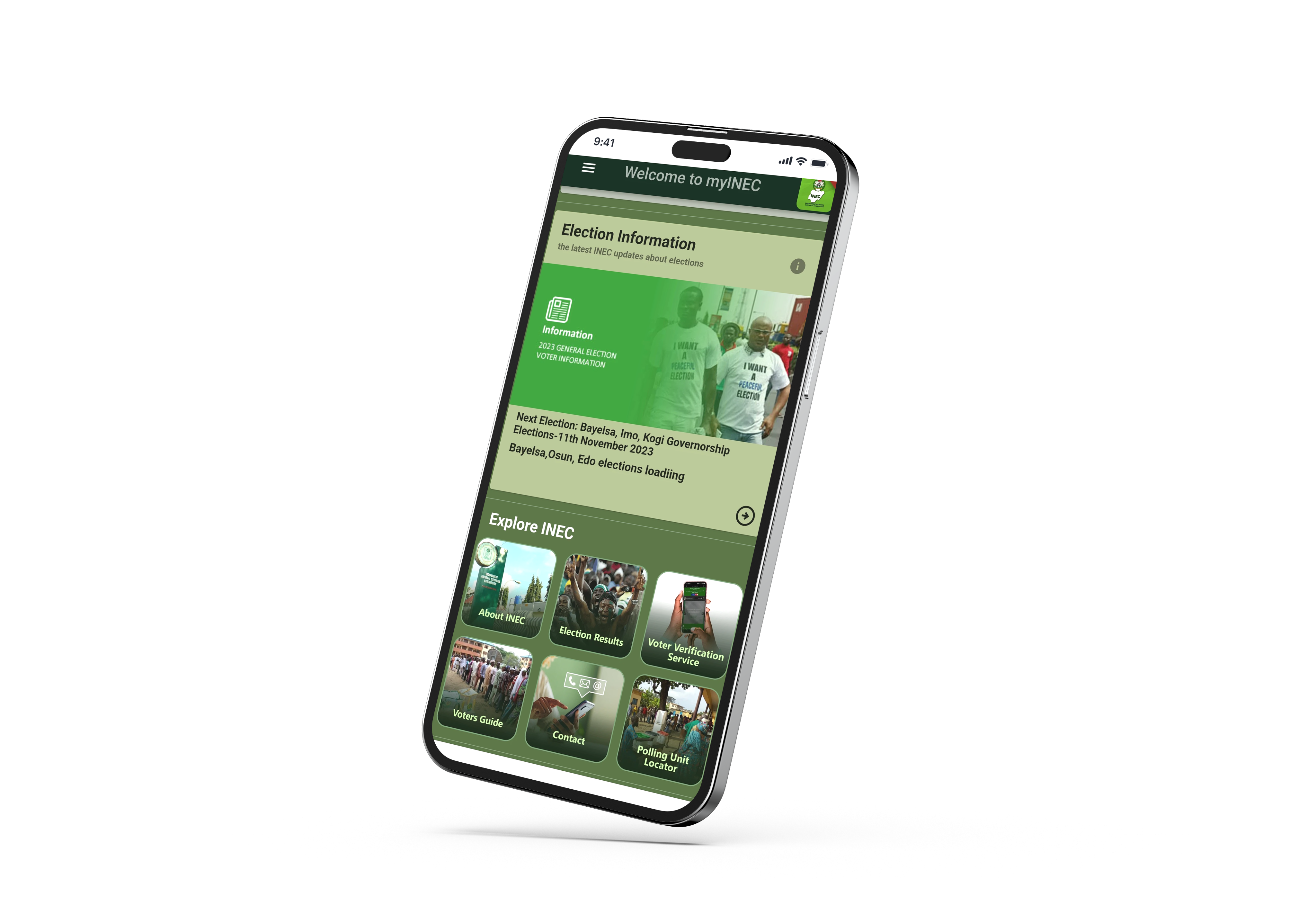 myINEC iPhone mockup